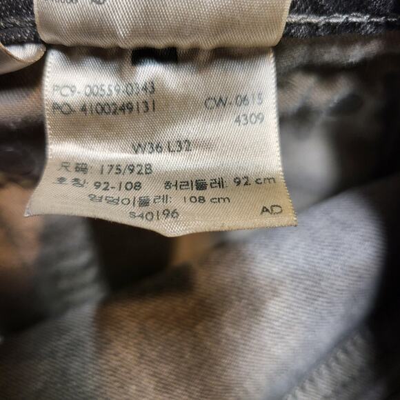 Levis 559 Jeans Mens 35x31 Black Straight Leg Denim Comfort Stretch Mid Rise - Picture 5 of 10